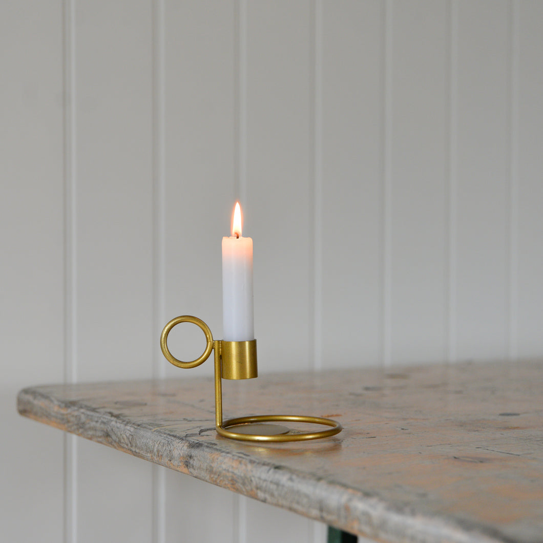 Double Ring Candle Holder / Gold