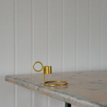 Load image into Gallery viewer, Double Ring Candle Holder / Gold