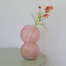 Load image into Gallery viewer, Round Colourful Glass Vase / Pink