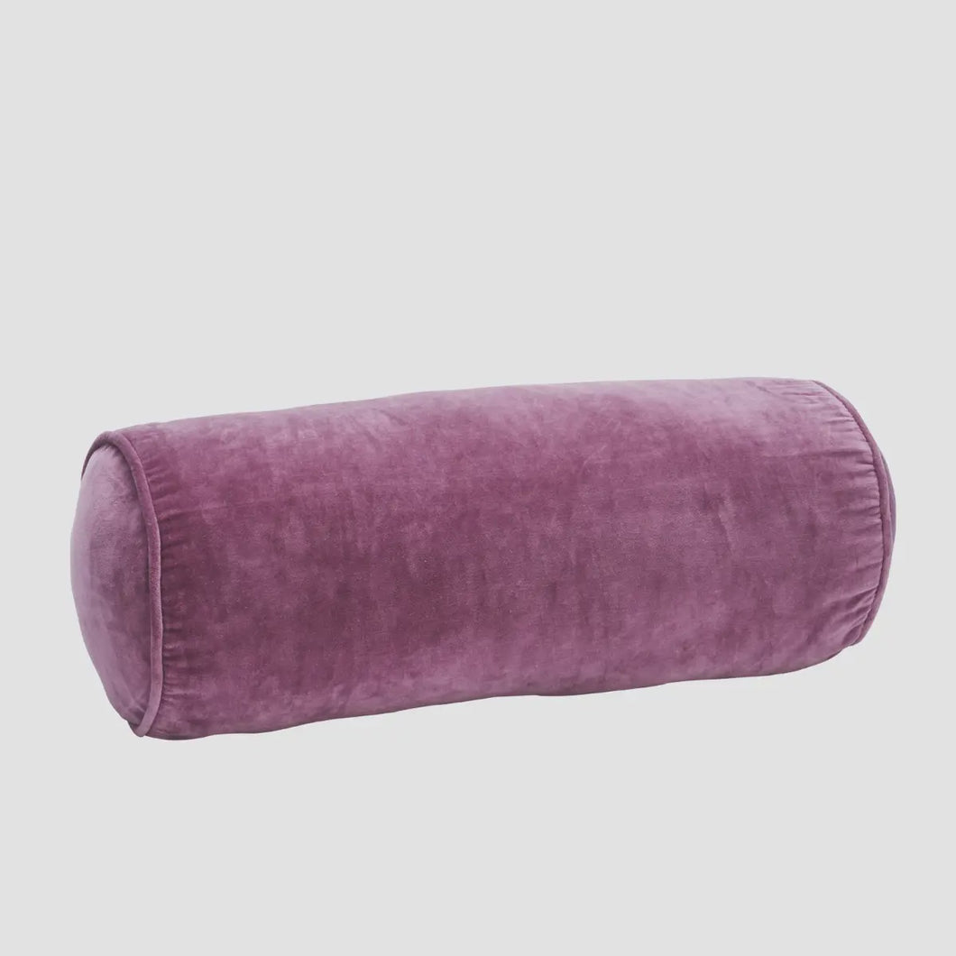 Velvet Bolster Cushion / Lilac