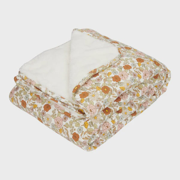 Bassinet Blanket / Vintage Little Flowers