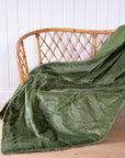 Fara Cotton Velvet Throw 135 x 200 / Eucalyptus