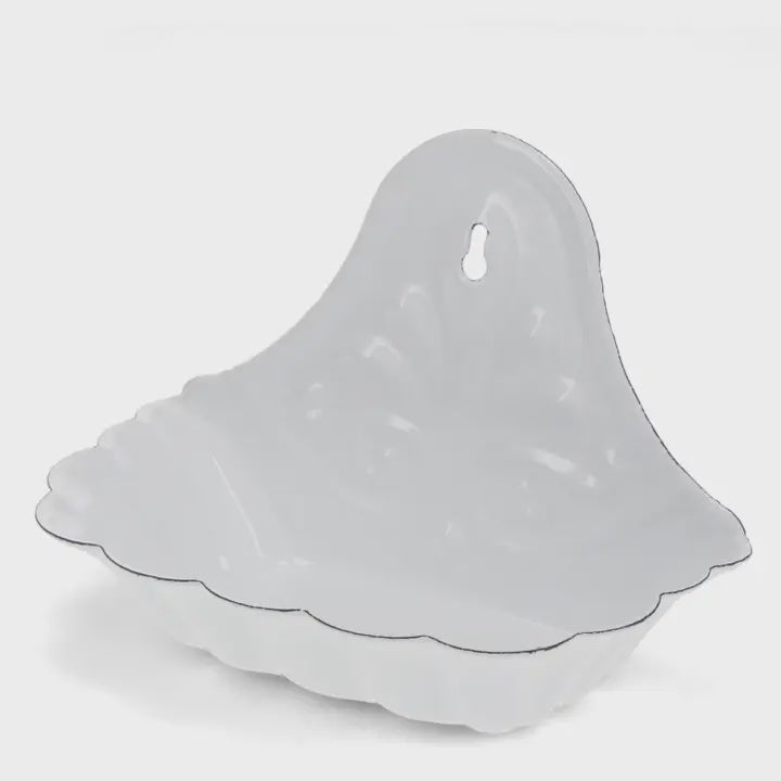 Wall-Mounted Enamel Soap Dish/White