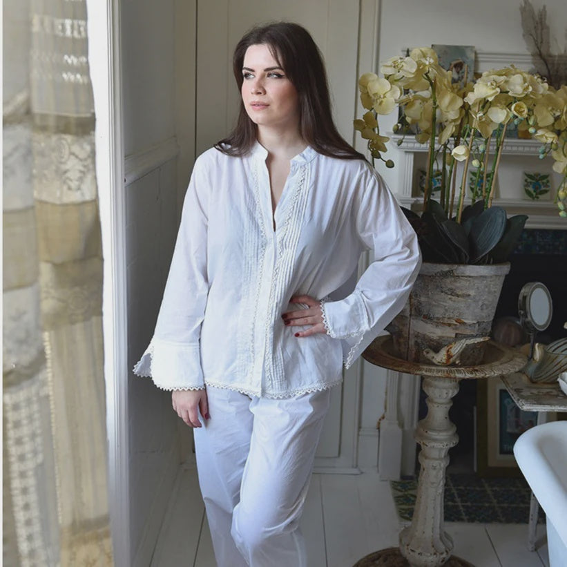 White Cotton Pajamas