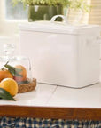 White Enamel Storage Box