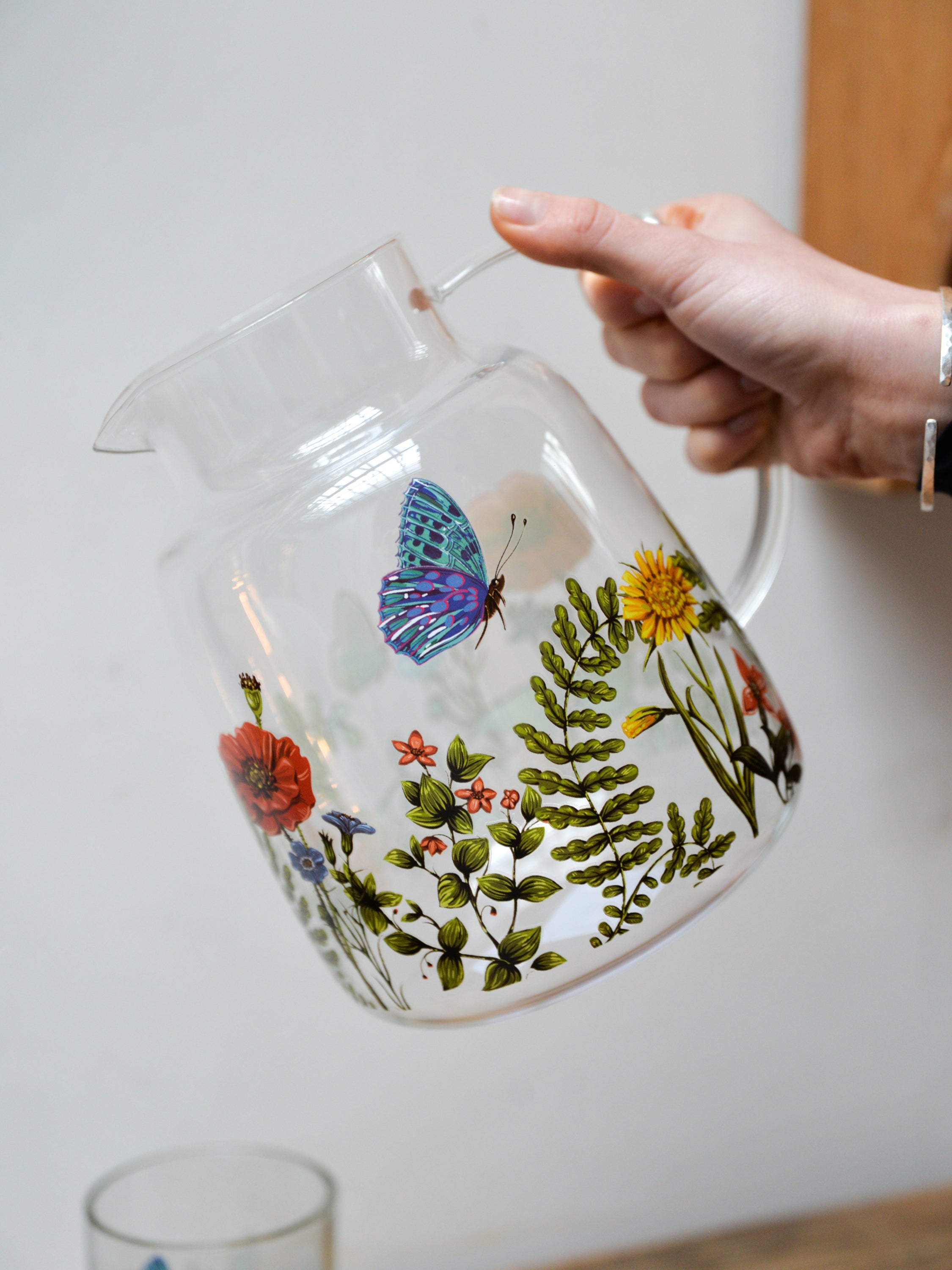 Anna Floral Glass Pitcher – Mon Pote