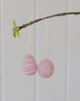 Felt Hanging Easter Eggs / Pink