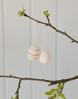 Felt Hanging Easter Eggs / White