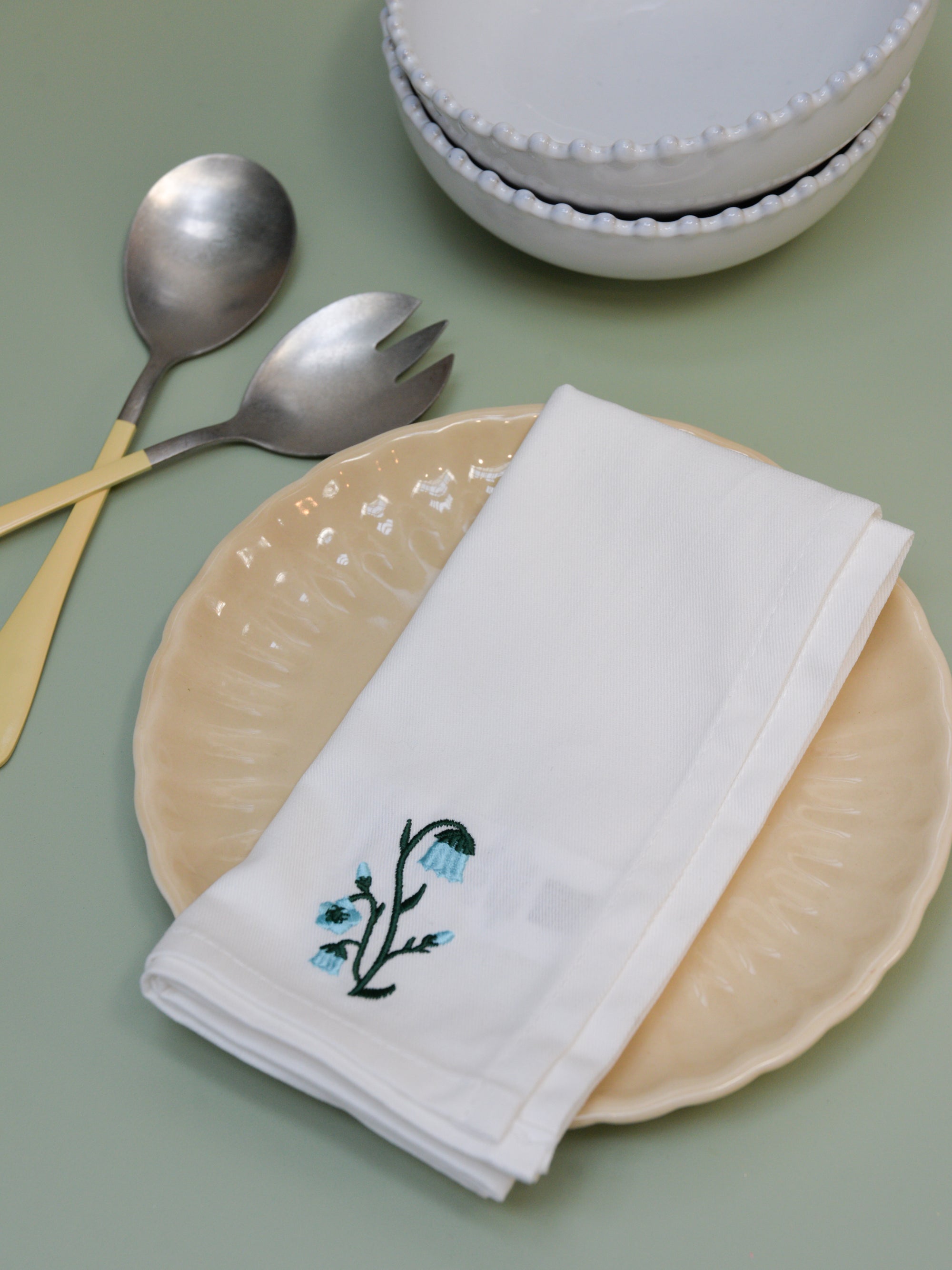 Floral Embroidered Napkin