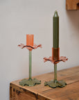 Glass Flower Candle Holder / Short
