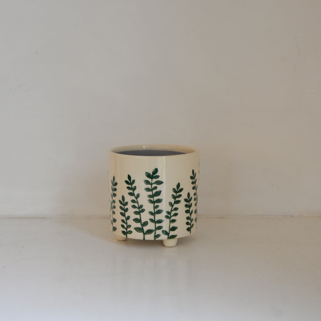 Haga Glazed Plant Pots Green / Various Sizes