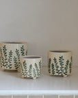 Haga Glazed Plant Pots Green / Various Sizes