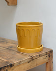 Lykke Glazed Plant Pot / Brown