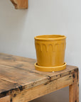 Lykke Glazed Plant Pot / Brown