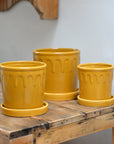 Lykke Glazed Plant Pot / Brown