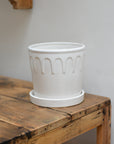 Lykke Glazed Plant Pot / White