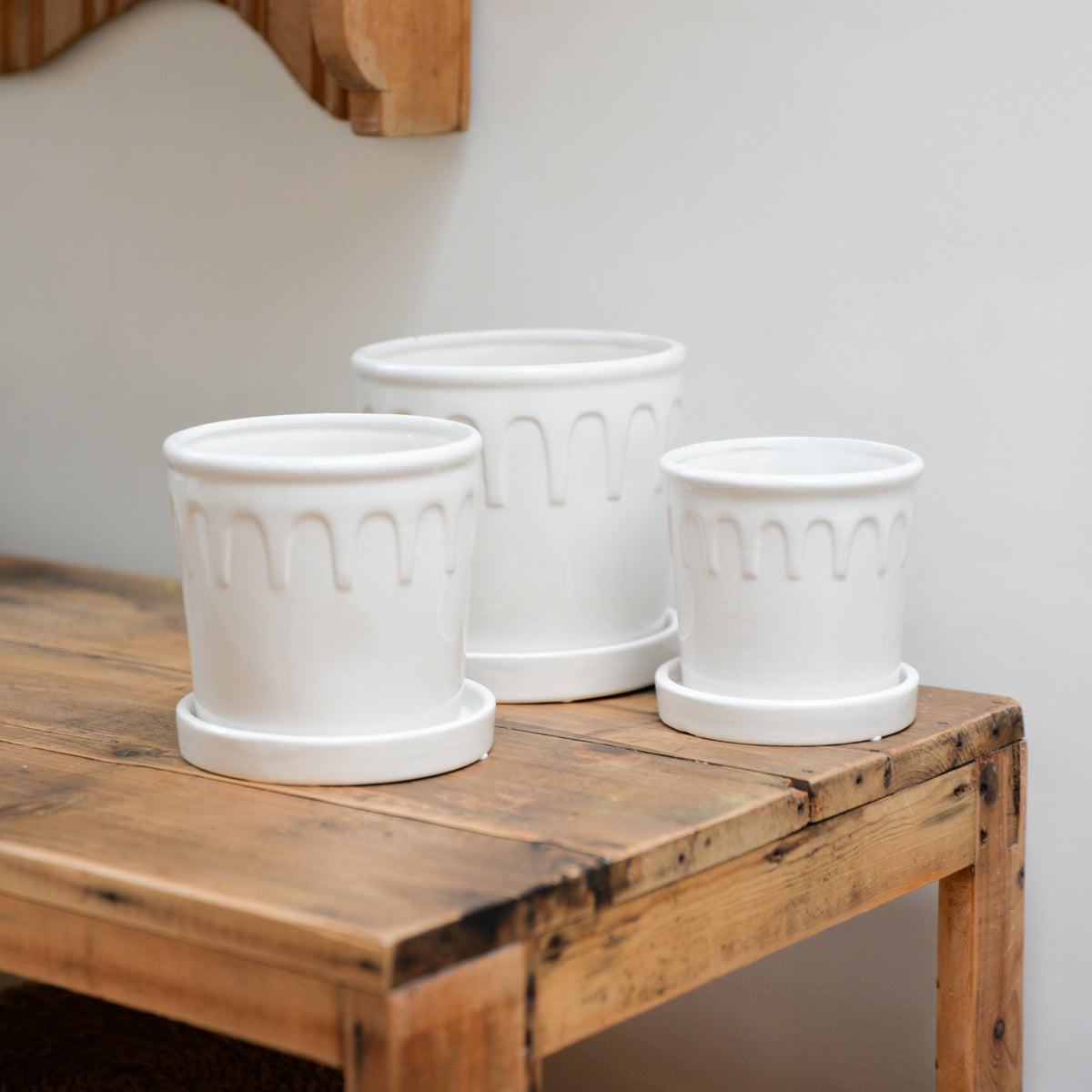 Lykke Glazed Plant Pot / White – Mon Pote