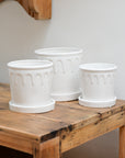 Lykke Glazed Plant Pot / White