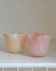 Short Glass Floral Vase / Various Colours