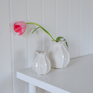 White Lillian Vase / Large