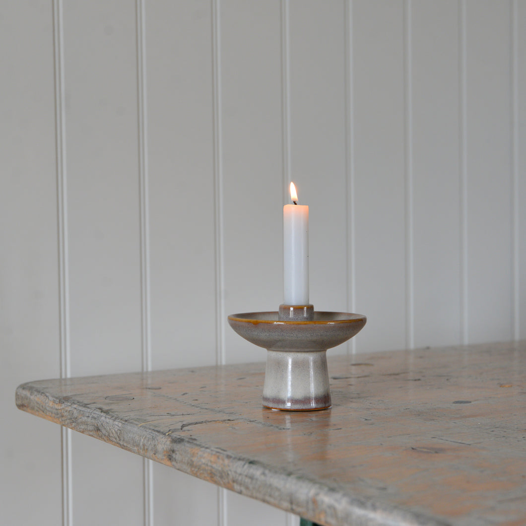 Wilma Ceramic Candleholder / Beige