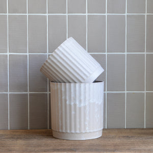 Yodit Recycled Plant Pot / Beige