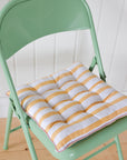 Matea Stripe Seat Cushion / Yellow