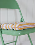 Matea Stripe Seat Cushion / Yellow