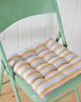 Matea Stripe Seat Cushion / Yellow