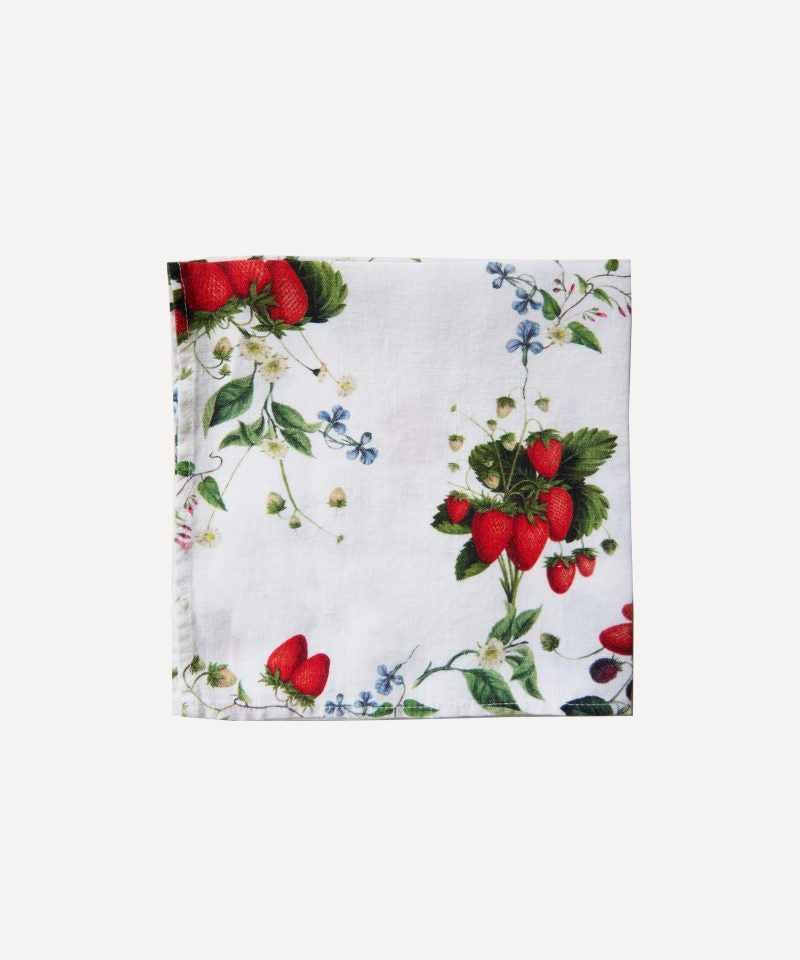 Wild Strawberry Linen Napkin