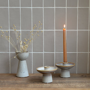 Wilma Ceramic Candleholder / Beige