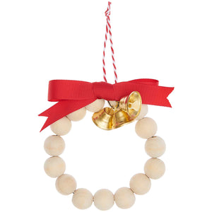 Wooden Beads Natural Wreath Kit