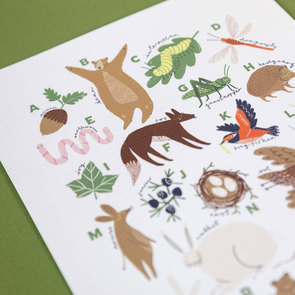 Woodland Alphabet Print / A3