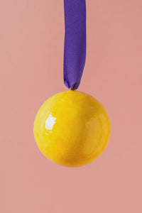 Yellow Colour Block Bauble