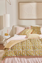 Load image into Gallery viewer, Sofa Cover or Mattress Yellow Stripes and Floral