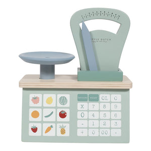 Wooden weighing scales