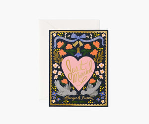 Rifle Paper Just Married Lovebirds Card
