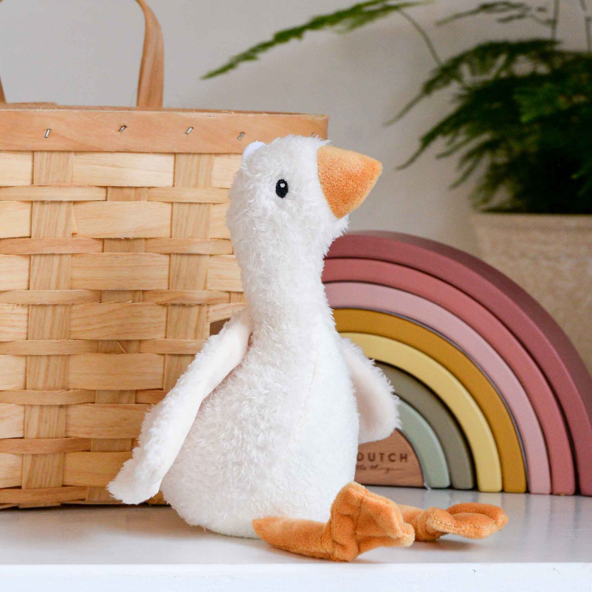 Small cuddly toy goose