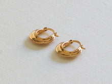 Load image into Gallery viewer, Primrose Fluid Metal Tiny Hoop Earrings
