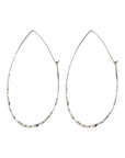 Fabia Silver Plated Oval Hoop Earrings