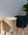 Recycled Plant Stand Planter / Dark Grey