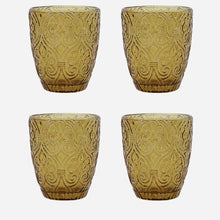 Load image into Gallery viewer, Amber Glass Glass Tumblers Set of 4