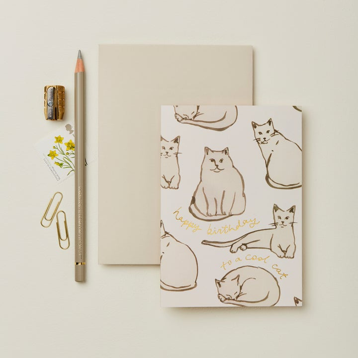 Wanderlust Paper Co.  Cats Happy Birthday Card
