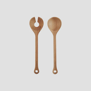 Wooden Acacia Salad Servers / Nature