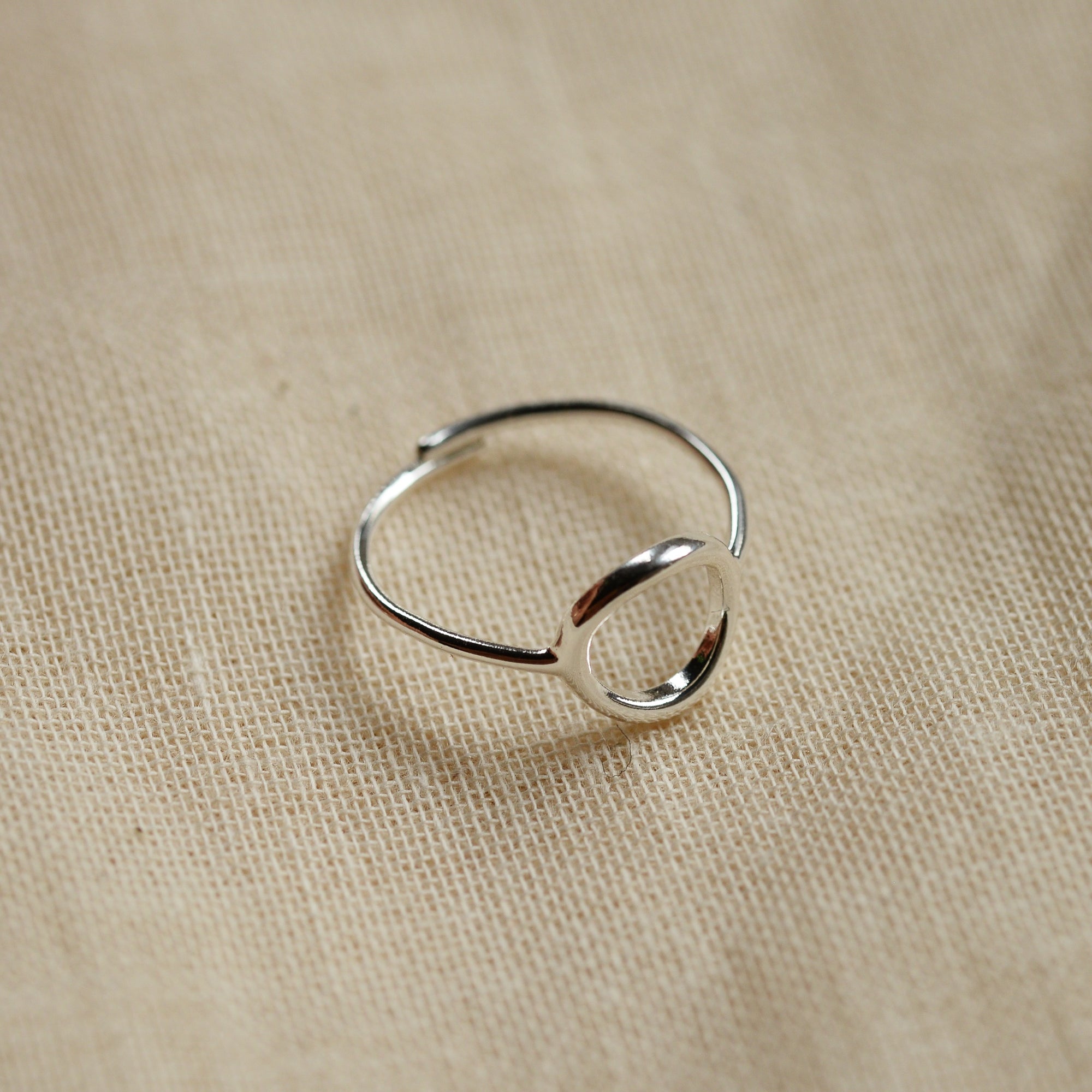 Lulu Circle Silver Plated Stacking Ring