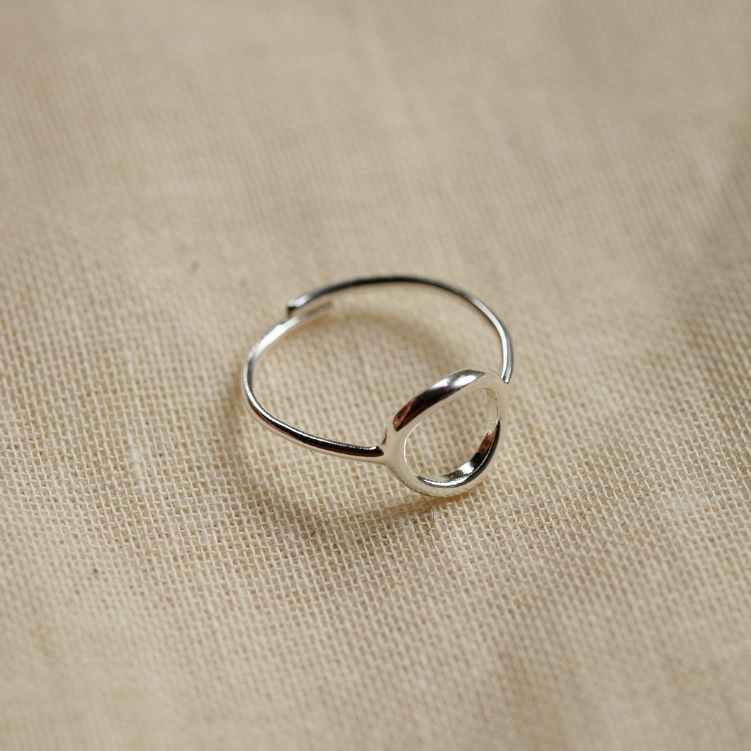 Lulu Circle Silver Plated Stacking Ring