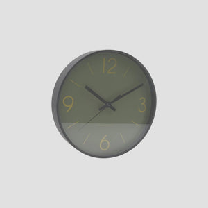 Time Wall Clock / Dark Green