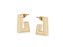 Load image into Gallery viewer, Big Metal London Ariana Metal Square Earrings (Two variants) Gold or Silver