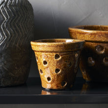 Load image into Gallery viewer, Handmade Chau Dark Brown Fine Clay Tealight Holder