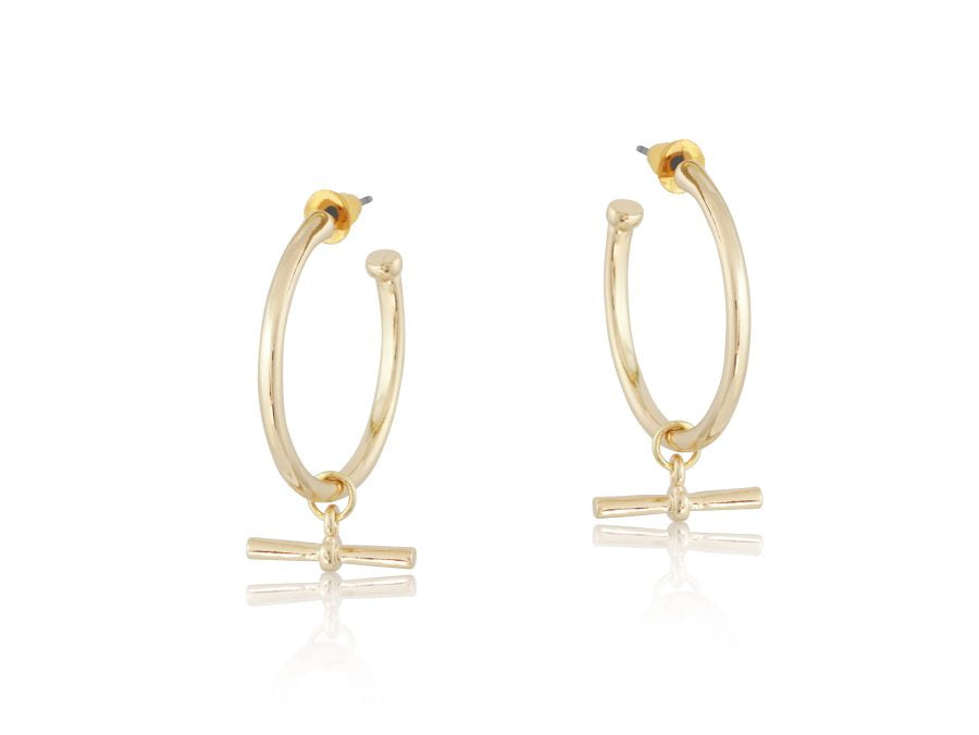 T-Bar Earrings / Gold